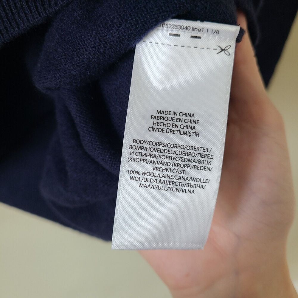 NWT Polo Ralph Lauren Mens 100% Wool 1/4 Zip Pullover Sweater Navy Size XXL Knit - Picture 5 of 9